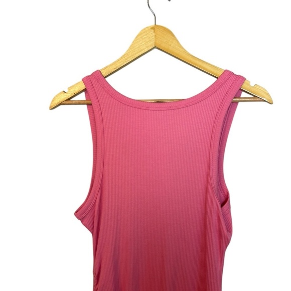 NWT J. Crew Ruched Midi Dress in Vintage Rib Flamingo Size Medium - Picture 8 of 8